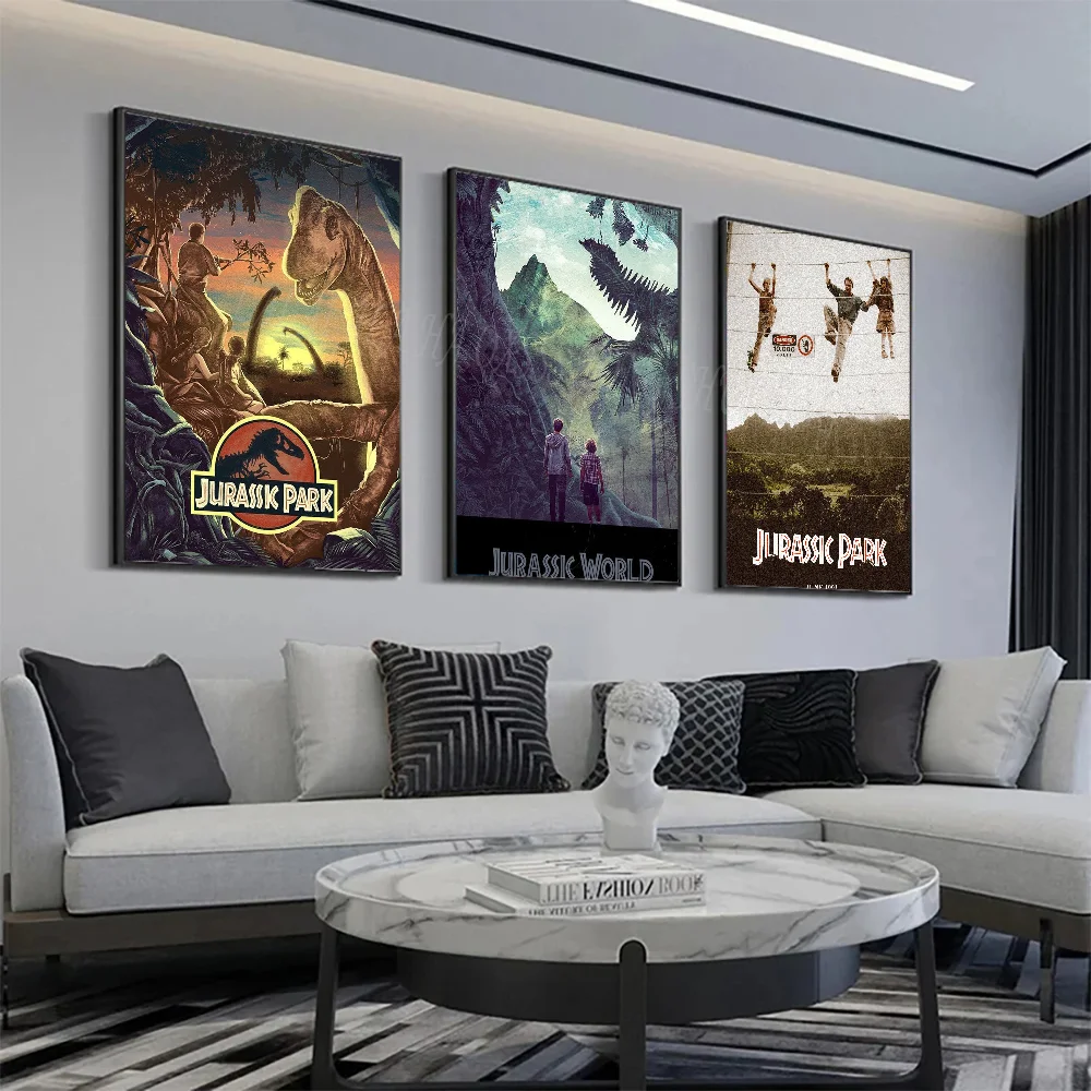 J-Jurassic P-Park Poster Wall Art Home Decor Room Decor Digital Painting Living Room Restaurant Kitchen Art