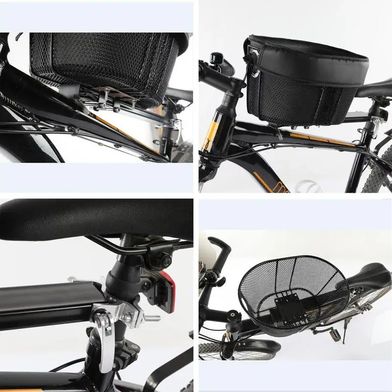 Bike Pet Basket Mountain Bike Shopping Basket Bicycle Front Dog/Cat Rack Bag Bicycle Seat Tube Pet Storage Bag Cycling Accessory