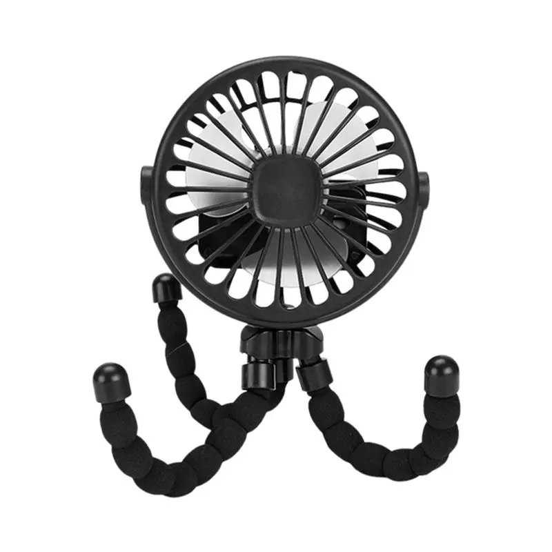 

[NEW!N92R】 Portable USB Rechargeable Silent Mini Fan 3 Speed Adjustable With Lighting Function For Car Seat Stroller