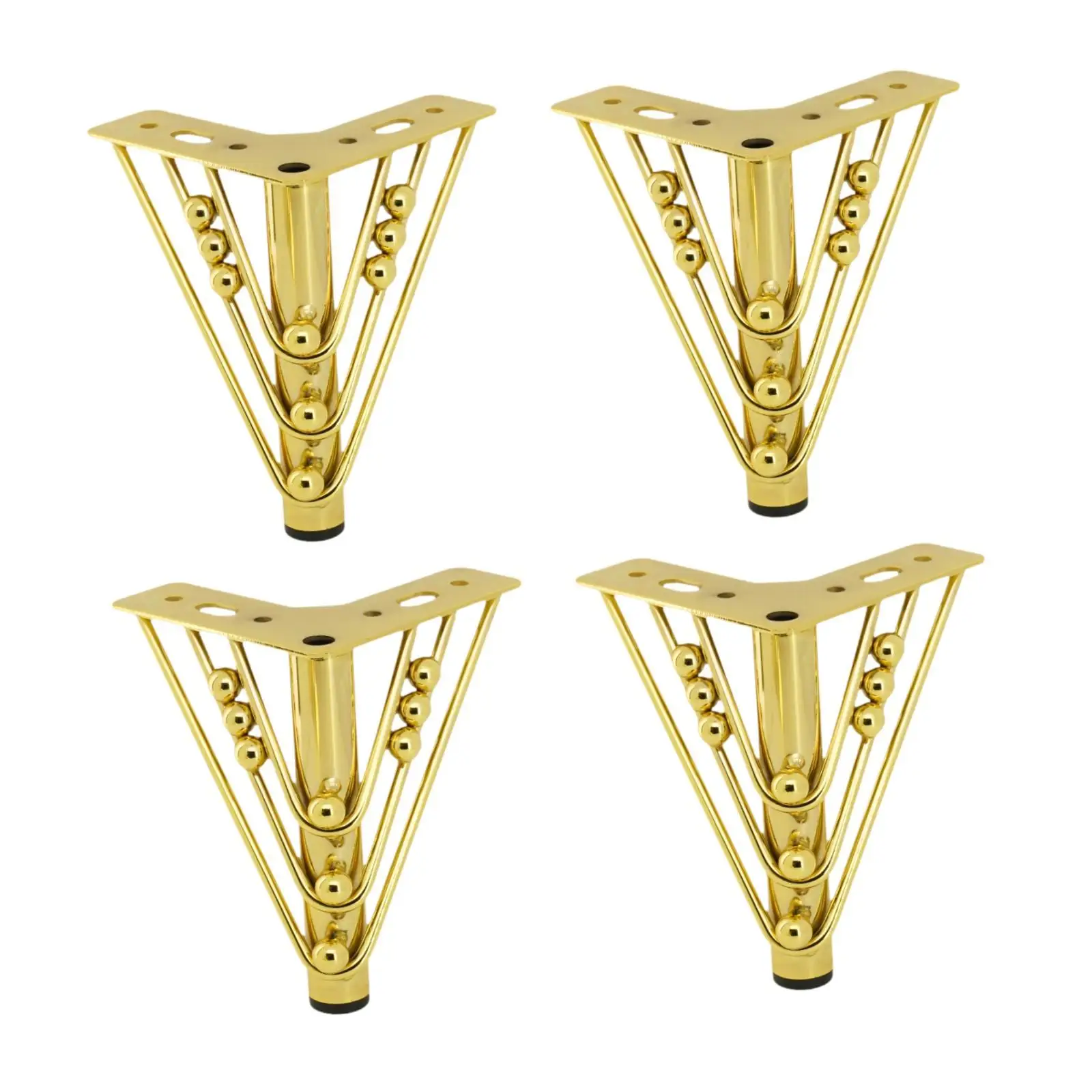4-個の金属家具の脚モダンな三角形固体キャビネット脚キャビネット足オットマンテーブルワードローブテレビキャビネット食器棚