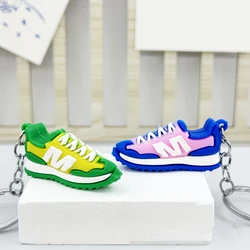 Creative 3D Simulation Mini Sports Shoes Silicone Keychain Car Key Bag Pendants Trinket Decoration Men Women Keyring Gift