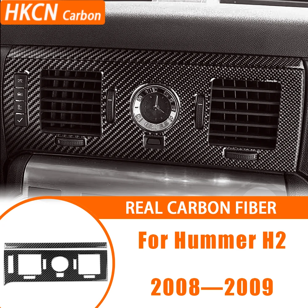 

Carbon Fiber Central Air Vent Outlet Set Panel Decoration For Hummer H2 2008—2009 Interior Cover Trim Sticker Modification