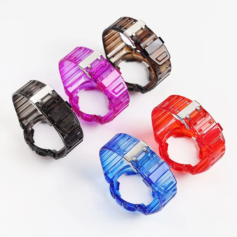 Silicone Watch Case Strap for Casio Watchband Bezel GA-100 GA-110/120/140 GD-100/110/120 5081 5229 Transparent TPU Accessories