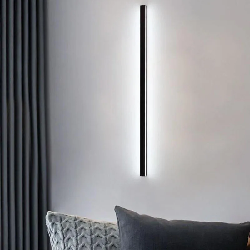 

Long strip led wall lamp Bedroom Bedside lamp Modern Minimalist wall lamp living room TV Sofa background line wall Light Fixture