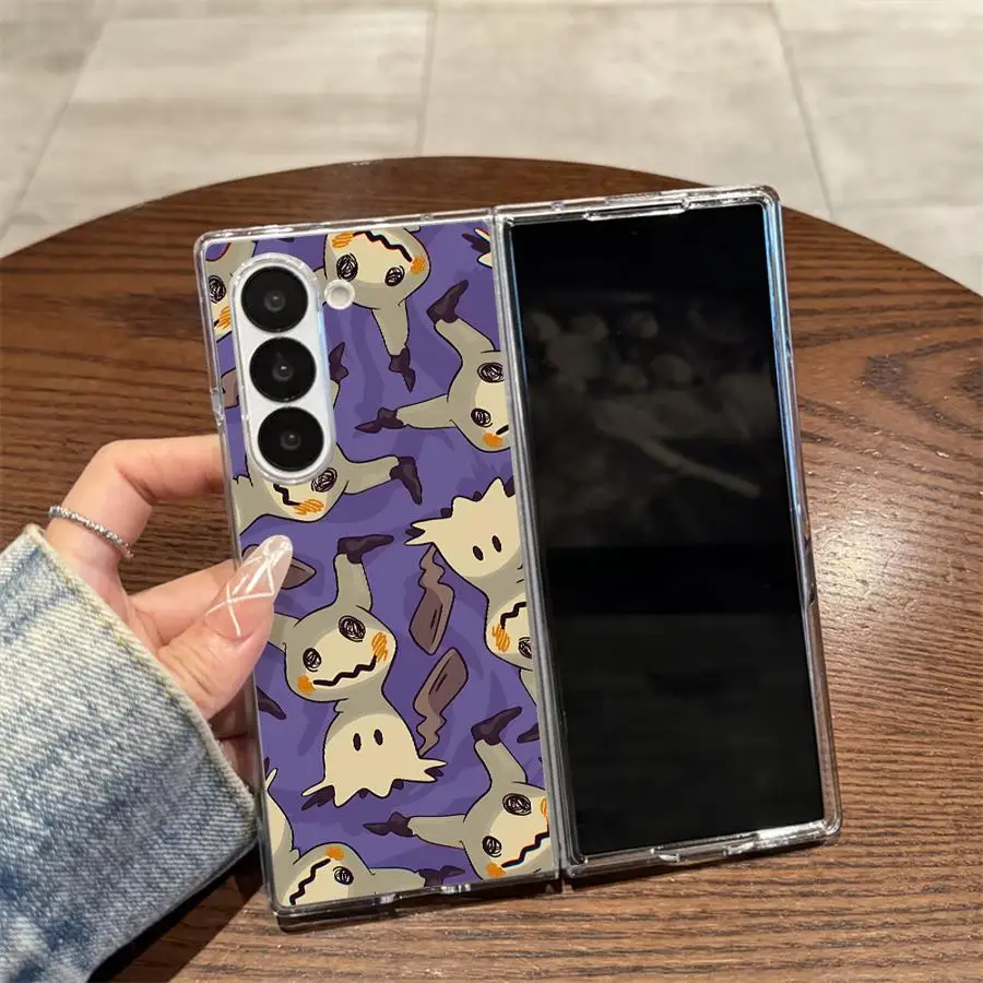 Funda para Samsung Galaxy ZFold3 ZFold6 Z Fold 7 6 5 4 3 ZFold4 ZFold7 ZFold5 funda dura para teléfono Pokemons Pikachu