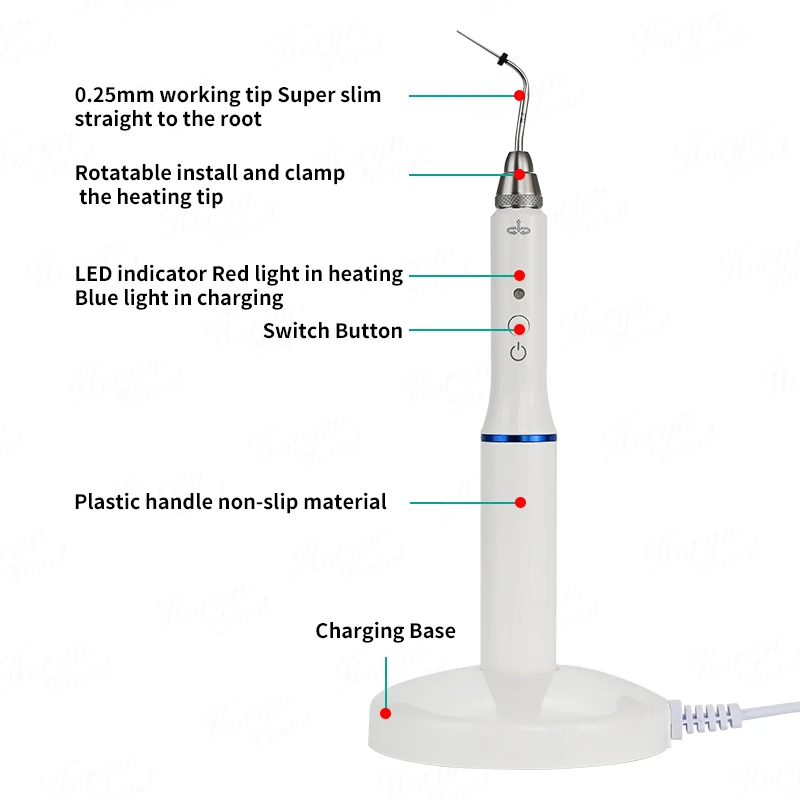 Dental Gutta Percha Endodontic Obturation Systems Cordless Wireless Root Canal Filling With 2 Tips Endo Heated Pen Dentist