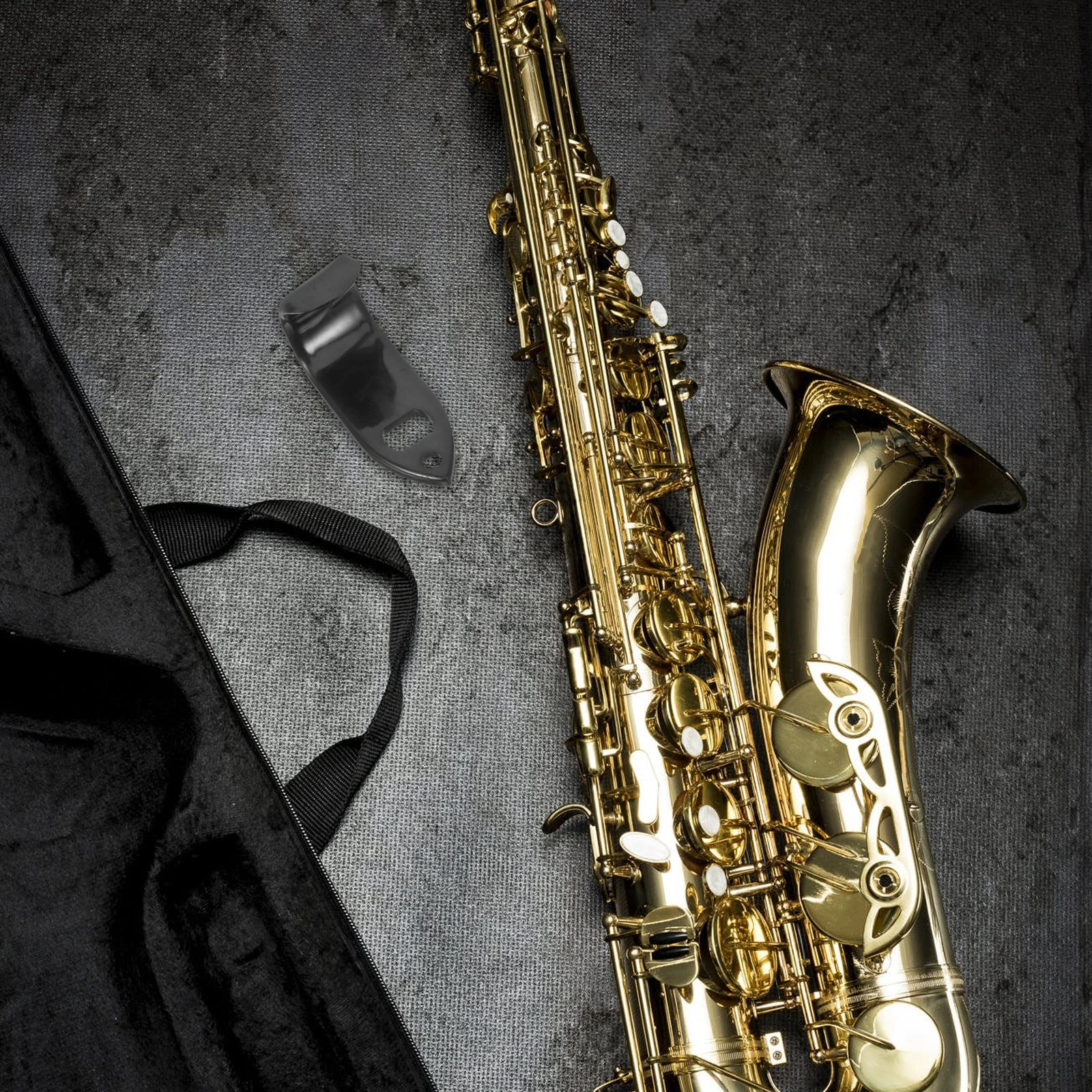 

Saxophone Thumb Rest Alto Accessories Finger Mouthpiece Pads Black End Plug Floor Peg