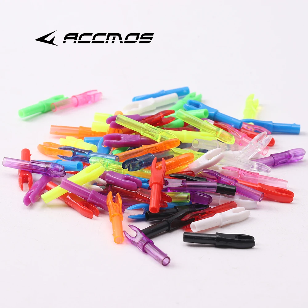ID 4.2 مللي متر 50 قطعة من البلاستيك إدراج السهم nocksمزدوج المفاجئة ذيول داخلية ينتهي الرماية الصيد اطلاق النار رمح السهم ملحق