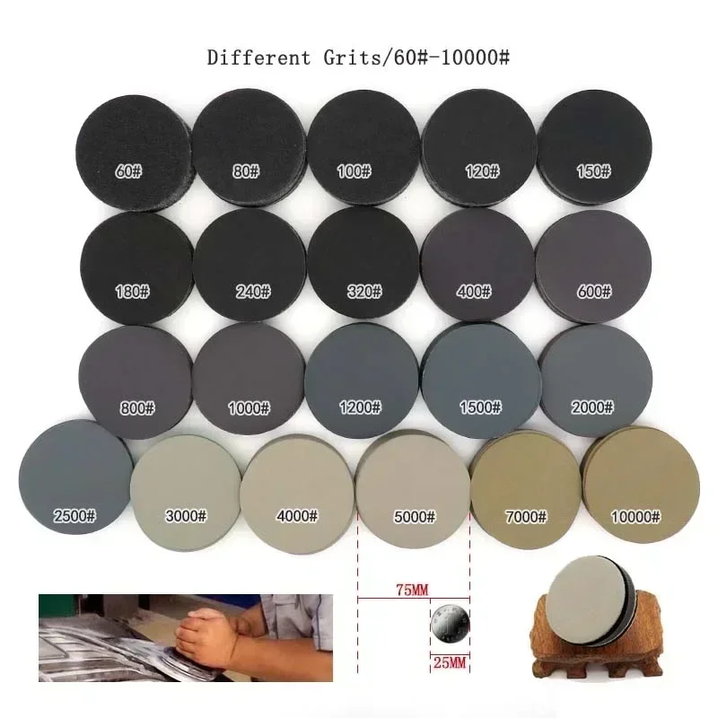 50PCS 3inch Wet Or Dry Sandpaper Hook And Loop Silicon Carbide Sanding Discs For Metal Plastic Polishing Woodworking Tools