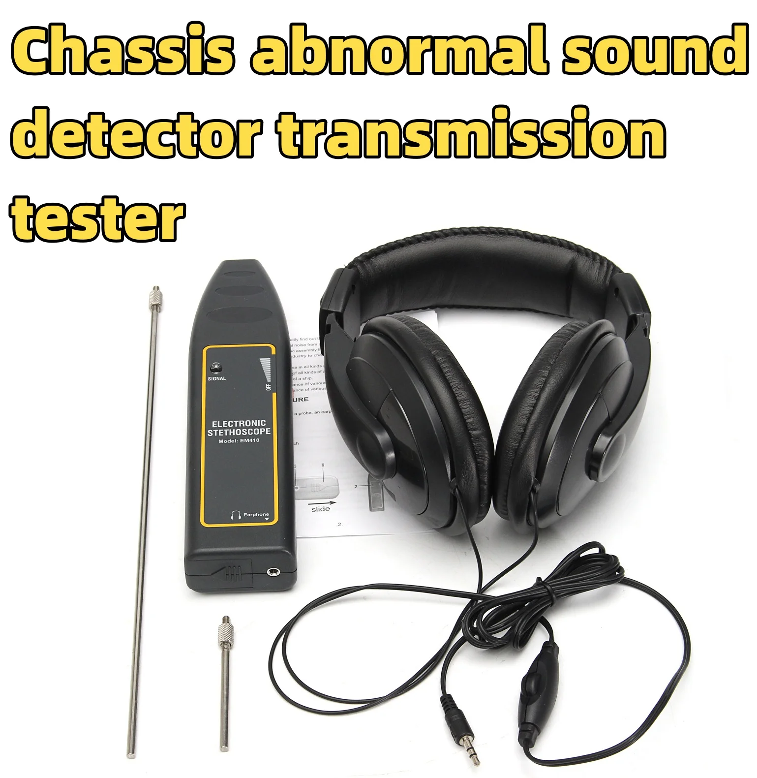 Automotive Electronic Stethoscope Sound Diagnostic Engine Maintenance Tool Chassis Abnormal Sound Detector Transmission Tester