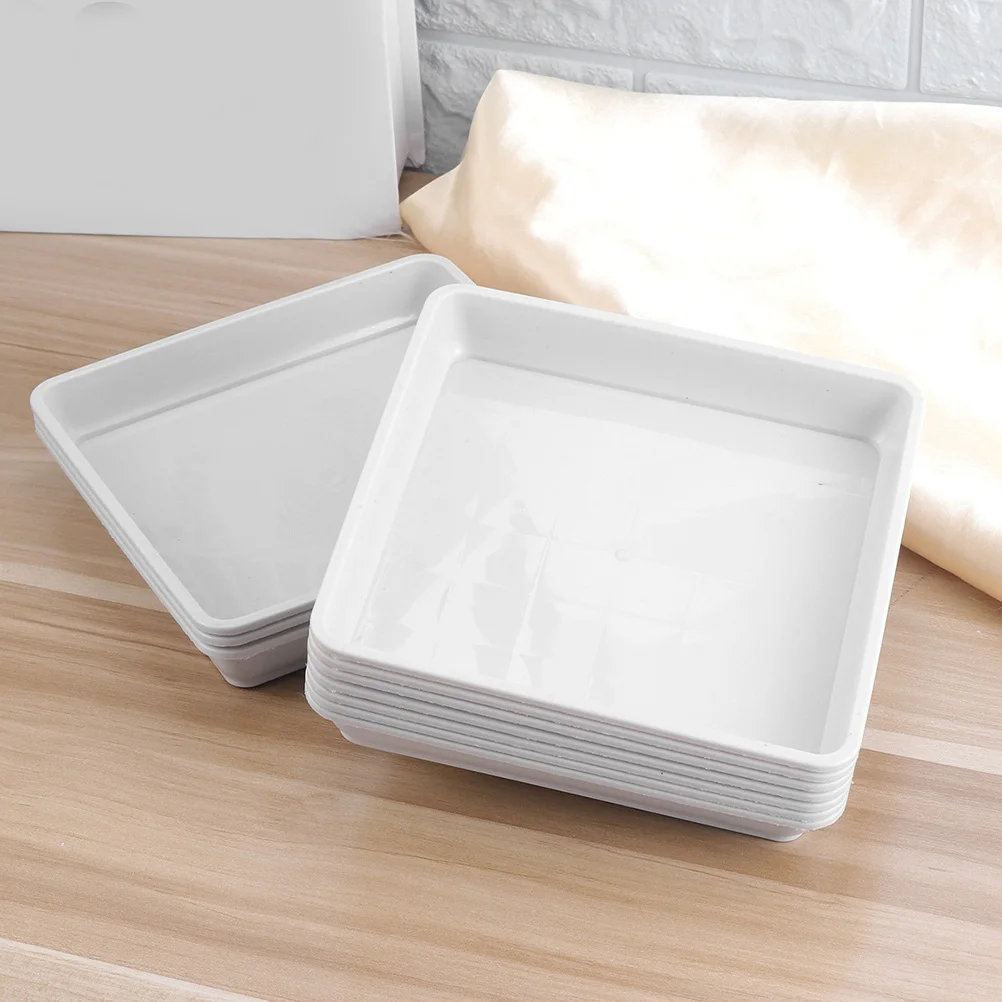 

15pcs Plant Saucers Square Plastic Flower Pot Trays Drainage Base For Indoor Outdoor Gardens Floor Protection Tray