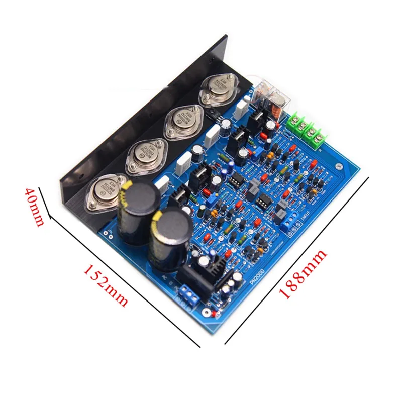 Placa amplificadora de potencia de sonido Hifi Clase AB para Audio DIY MJ15024G MJ15025G transistores sellados en oro módulo amplificador Clase A pura