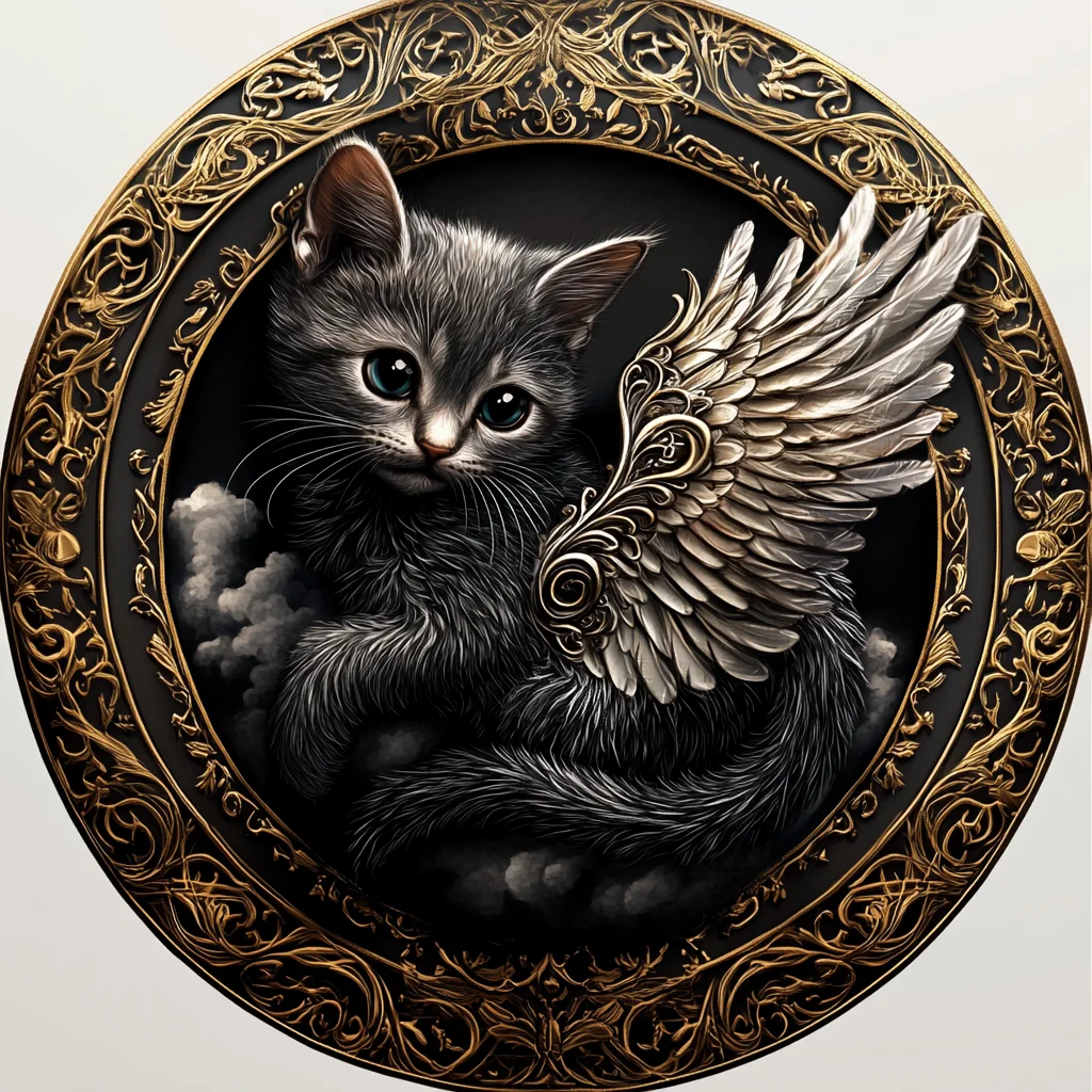 Klassieke Tabby Aluminium Huisdierversieringen-Op Maat Gemaakte Ronde Decoratieve Schilderijen, Ideale Kerst-En Halloween-Cadeaus