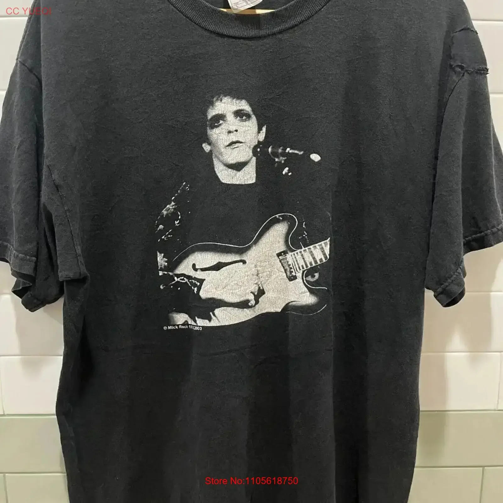 Vintage 2003 Lou Reed Proto Punk Noise Rock Mick Photographer Promo T Shirt vintage Washed Top For Everyday Wear graphic