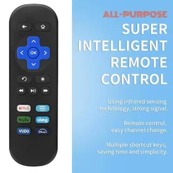 YP Replacement Remote Control Use for Roku Set Top Box STB Controller with Shortcut Buttons Directly Use