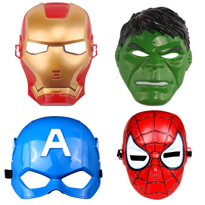 Anime Spider Man Mask Hulk Cosplay puntelli Ironman Theme Party Mask Halloween Dress Up festa di compleanno per bambini