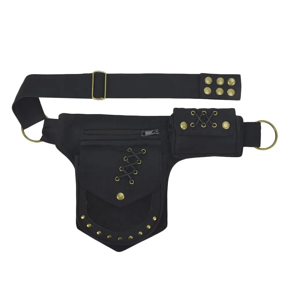 أزياء القطن حزام الخصر حزم حزام قابل للتعديل متعددة الوظائف الهاتف الحقيبة السفر خمر حقيبة كروسبودي في الهواء الطلق