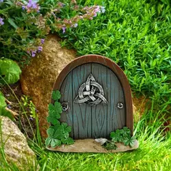 Wooden Elven Gate Miniatures Creative Cute Mini Fairy Doll Gate Fairy Gate Fairy Tales Doll House