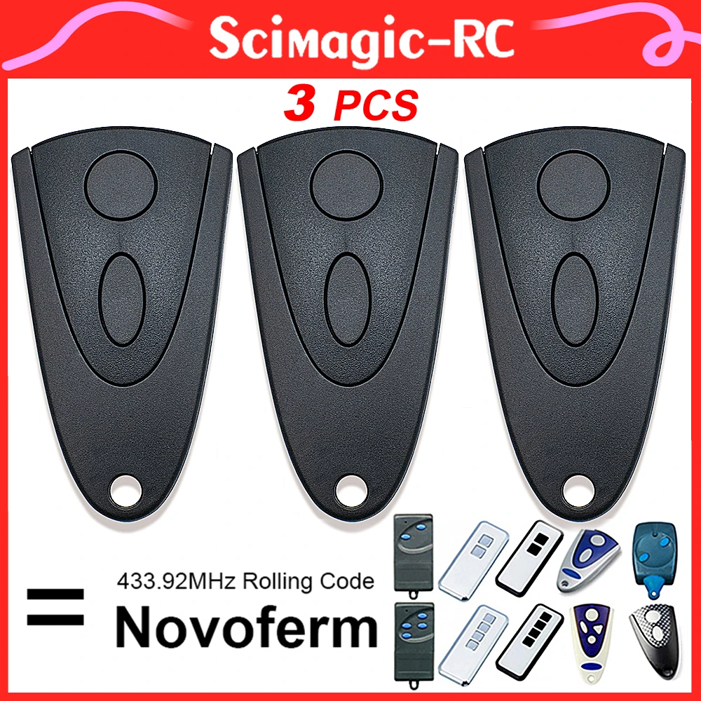 

3 PCS For Replace NOVOFERM NOVOTRON 302 304 TORMATIC Remote Control MNHS433 Garage Door Remote Control 433.92mhz Rolling Code