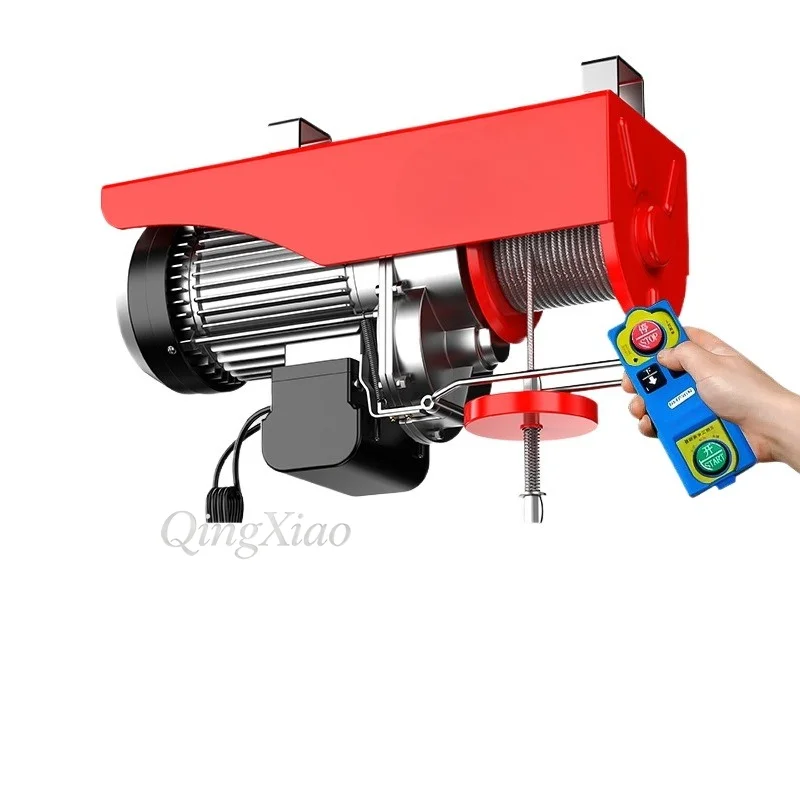 Household Mini Wire Rope Lifting Winch Electric Hoist Indoor Outdoor Material Lifter Decoration Construction Cargo Handling Work