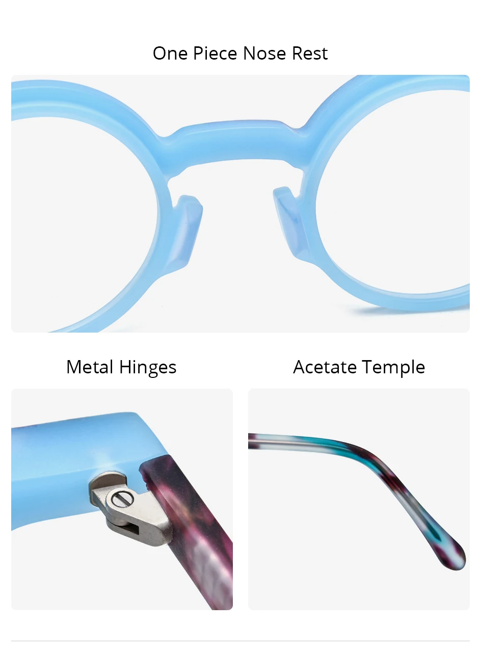 HEPIDEM Acetat Brille Rahmen Frauen übergroße große runde Brille japanische handgemachte Brille dicke transparente Brille 9351 – Detail 37
