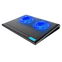 -A96Z Laptop Cooler Base Metal Mesh Gaming Laptop Stand 2 Fans USB Interface Air-Cooled Silent Cooling Device