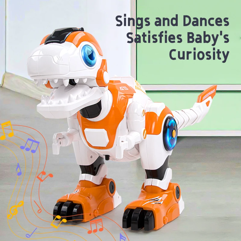 NUOVO Robot telecomandato Dinosauro Robot interattivi intelligenti 2.4 Ghz Robot intelligente Dinosauro che canta e balla Giocattoli RC