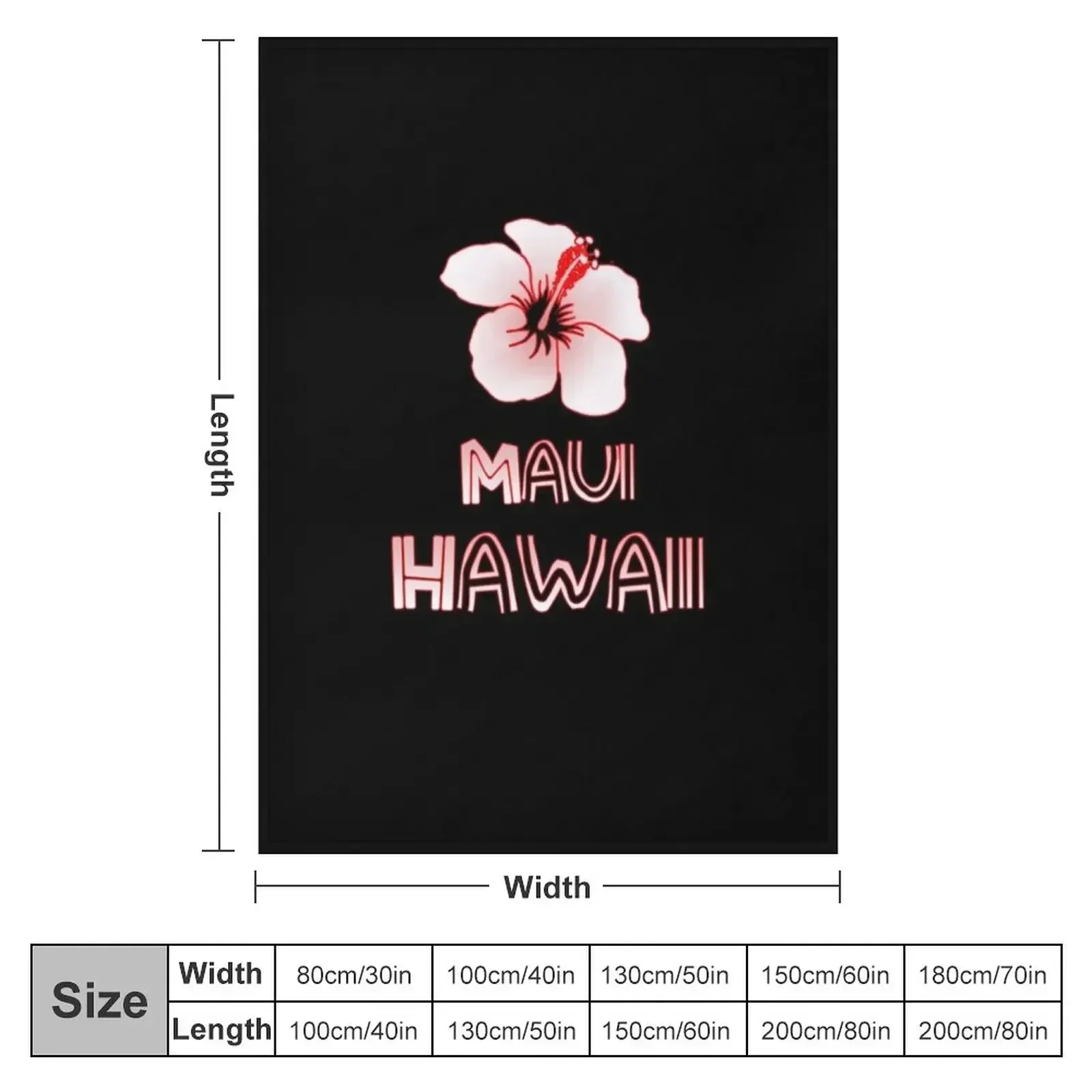 Maui Hawaii Hibiscus Flower Sweatshirt Throw Blanket Quilt Designers Decoratives bed plaid Blankets