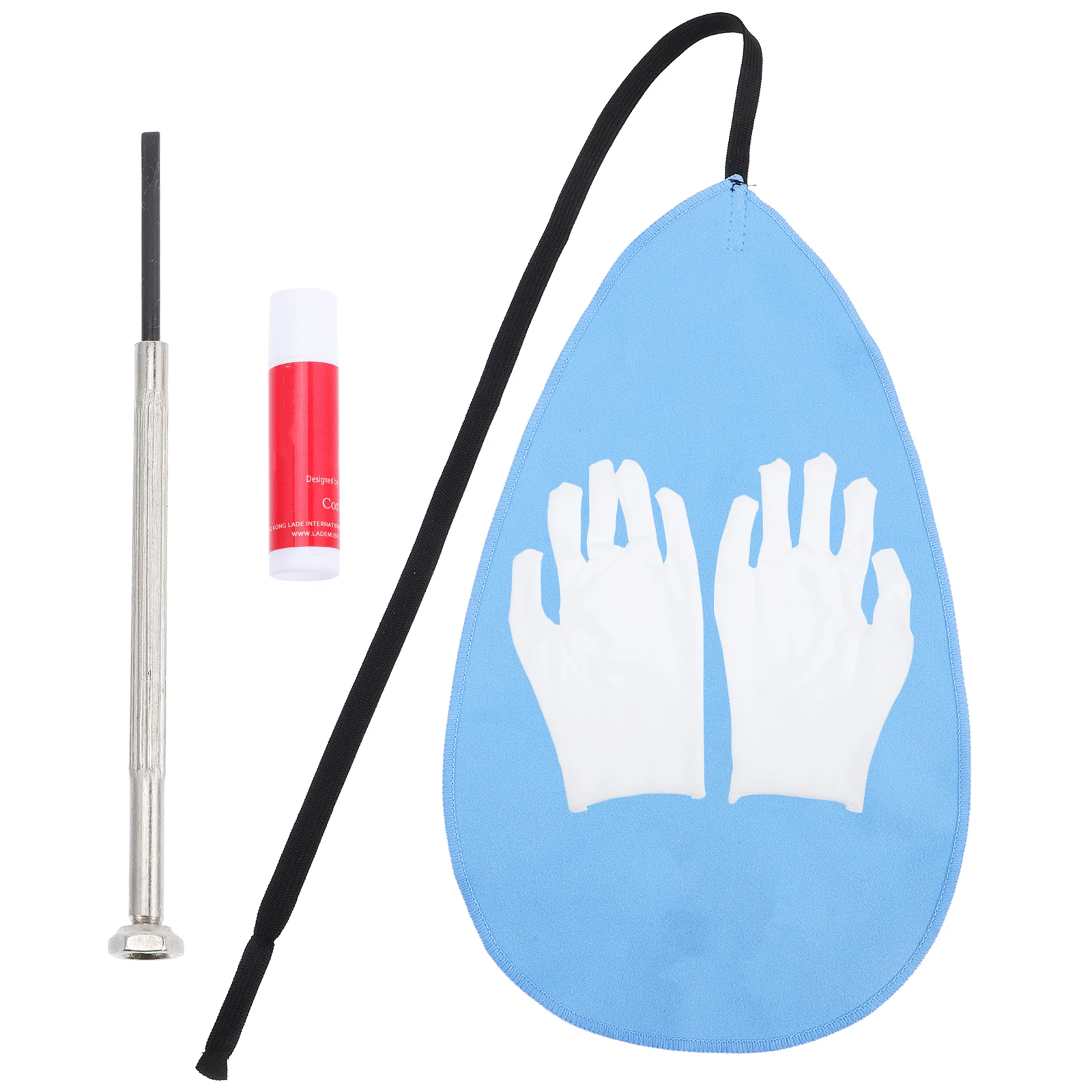 

Flute Cleaning Kit Gloves Silk Cloth Accessories Brush and Rod Instrument Stick Clarinet