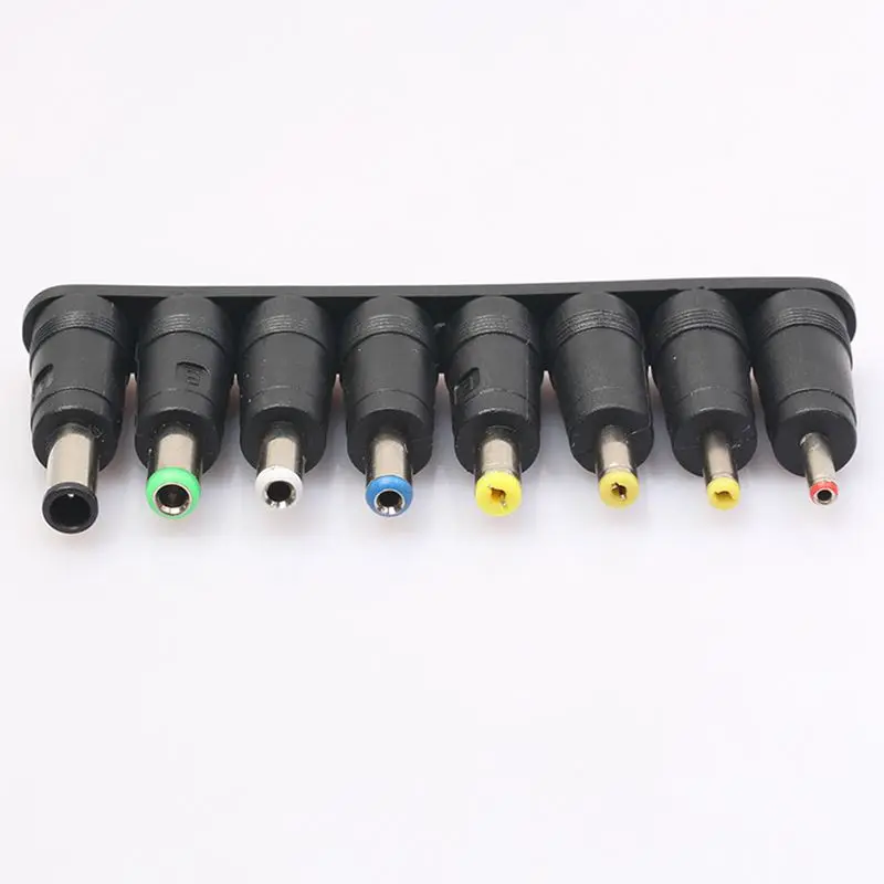 Universal 1 Set = 8Pcs / Set 5Pin Jack Plugs DC For Laptop AC Power Adapter Tips Connectors For Computer Notebook