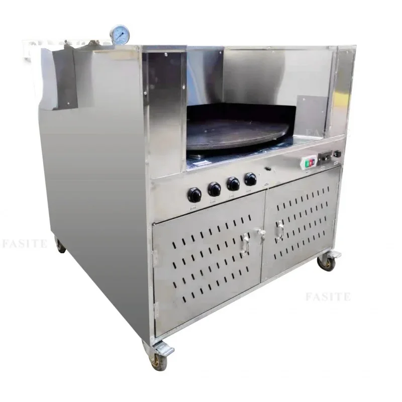 Naan-Commercial Rotary Flat Bread Oven, Ellectric Gas Tandoor, Chapati Arab, Roti, Pita, Other Snack Machines