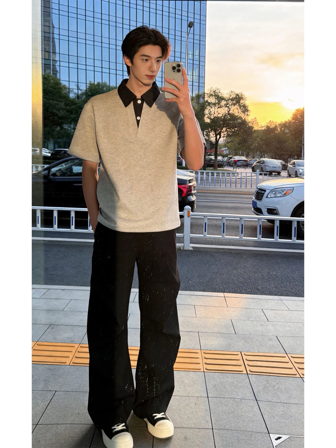 

Мужские широкие брюки Cleanfit Bla в американском уличном стиле, плиссированные, слегка расклешенные, рабочие, весенние, струящиеся, прямого кроя