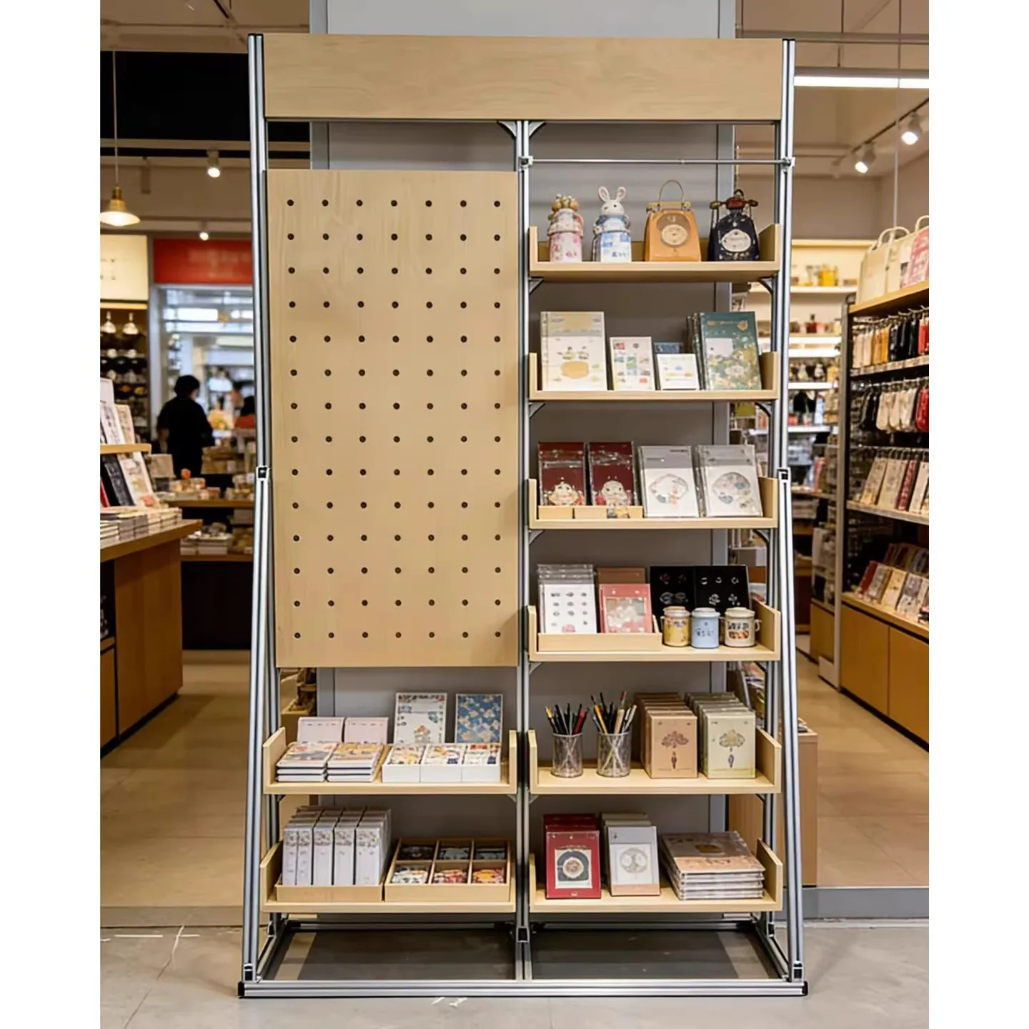 YJQ multi-functional hole board display cabinet hanger multi-layer storage display rack display rack