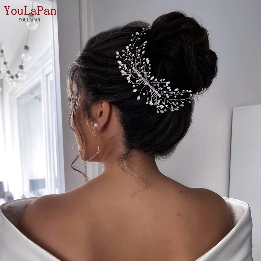 YouLaPan – peigne à cheveux de mariée en perles HP182, accessoires pour cheveux faits à la main, épingle à cheveux et Clip, diadème de mariage, ornements