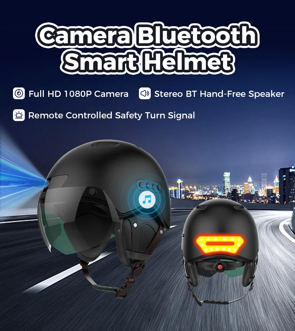 Free Shipping With Earphone Custom Functions Helmet Headset Blue Toother Helmet Motorcycle With Camera Smart Helmet