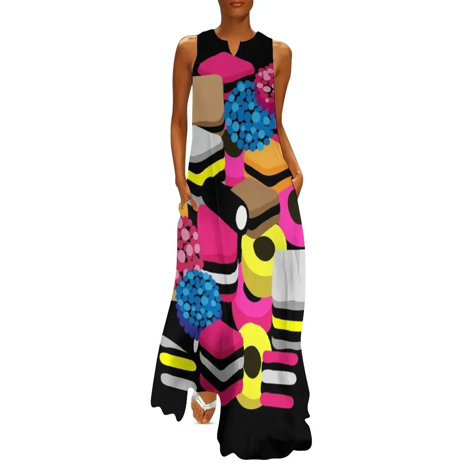 

Liquorice Picturish Long Dress woman dress elegant dresses plus sizes dresses ladies 2025 summer Dresses for wedding party Dress
