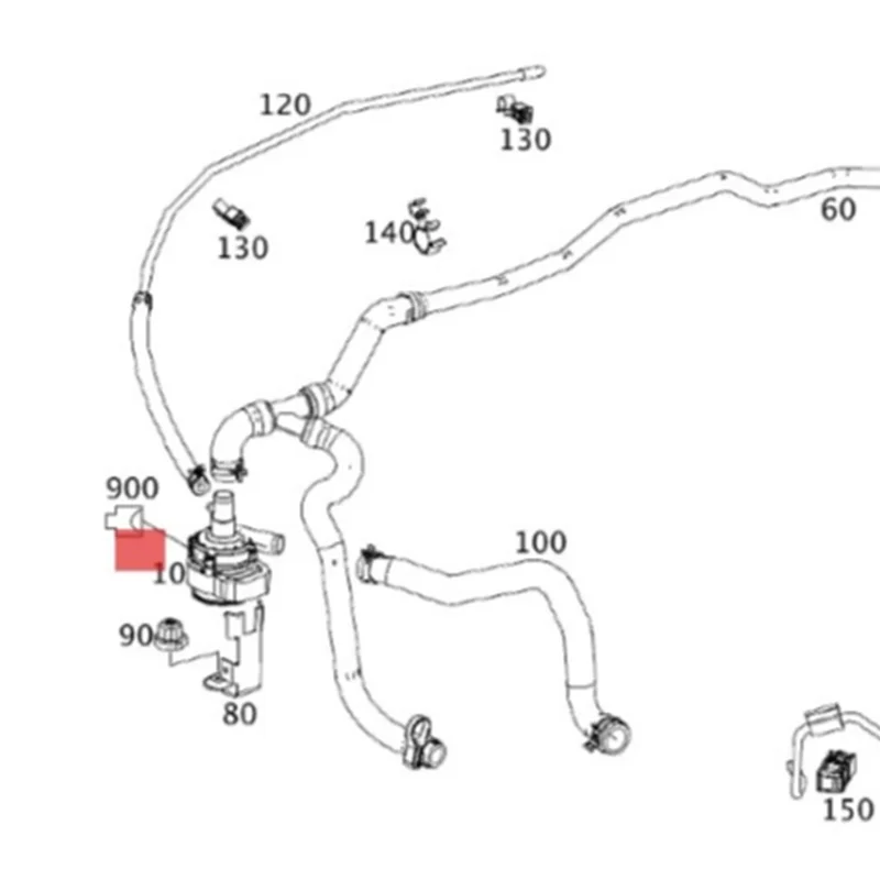 Auto Auxiliary Cooling Electronic Water Pump A2048350264 For Mercedes-Benz C250 W204 1.8L 2013 12 14 15 4CYL 2048350264