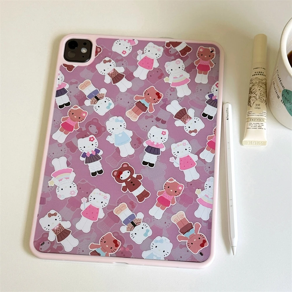 

Чехол Hello Kitty для iPad A16 11th 2025 Air11 9,7 дюйма Pro11 2024 Air5 Air4 2022 10th 10.9 10.2/10.5 Mini6/7 акриловый твердый чехол