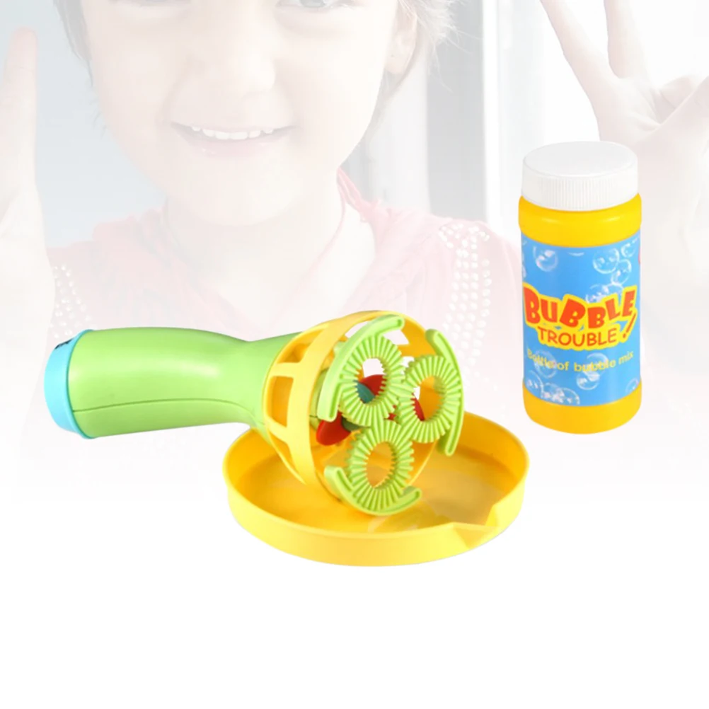 

Bubble Machine Electric Fan Blowing Bubbles for Children Soak Kit Kids