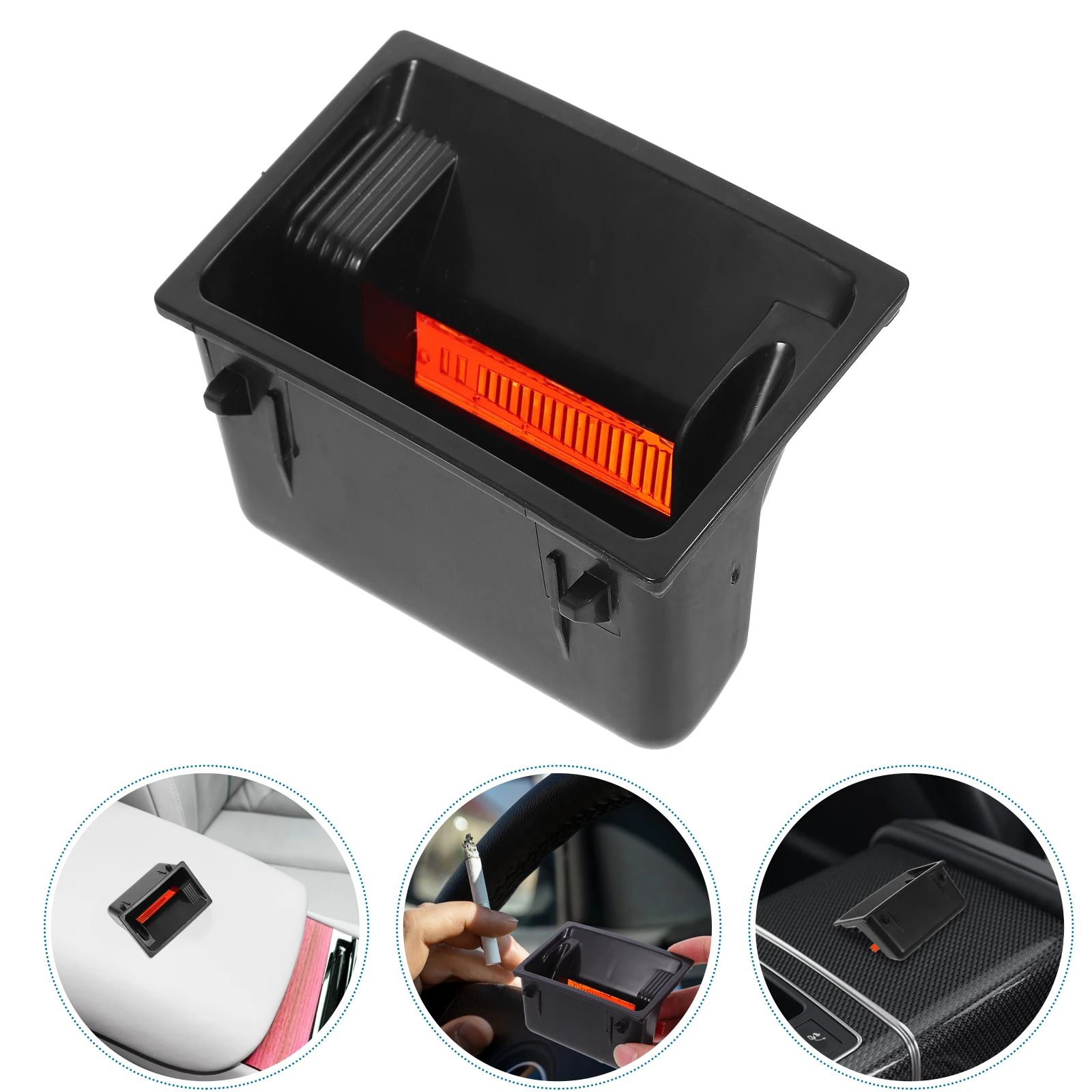 

Car Center Console Ashtray Insert Plastic Smoke Cigarette Holder Storage Core For Auto Dash Replacement Part Compatible With A4
