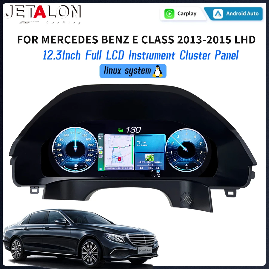 

Цифровой приборный кластер ​ Android Auto для Mercedes Benz E Class 2013-2015 Автомобильная панель приборной панели Спидометр Linux Carplay