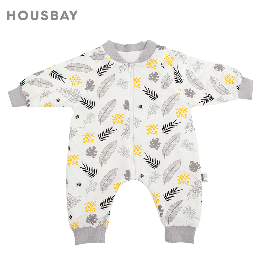 Sleeping Bag For Children Leaves Snail Printed Comfortable Cotton Kids Homewear Autumn Thin Baby Sleepsacks 1.5Tog