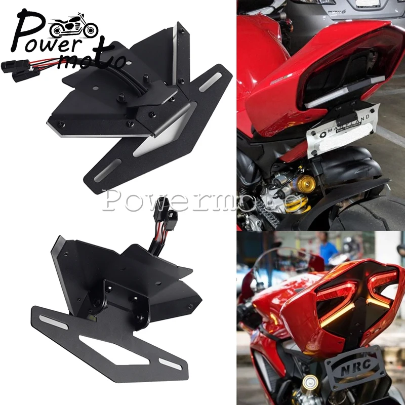 Motorcycle Fender Eliminator Mount Kit For Ducati Panigale V4 V4R V4S Streetfighter 18-2022 LED Taillight License Plate Bracket