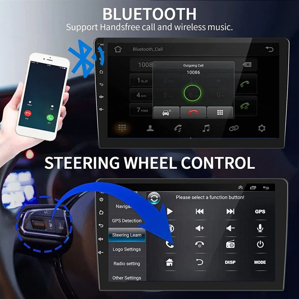Radio estéreo para coche Android13 de 10 pulgadas, navegación GPS 2 + 32G para Camry 2012-2014, compatible con CarPlay Android Auto RDS WiFi/SWC/Mirror Link