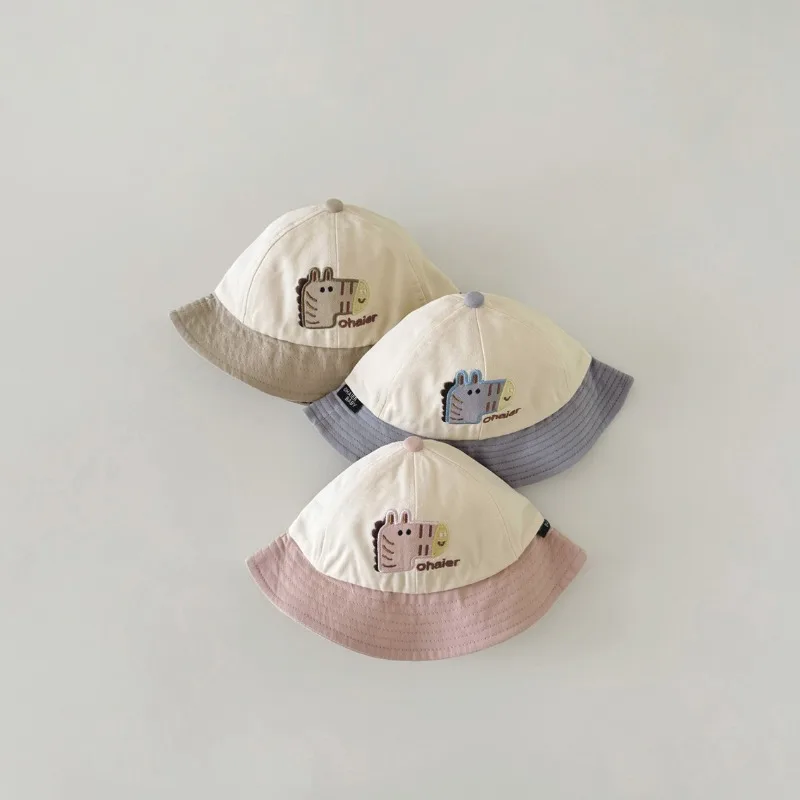 

Cartoon Zebra Sunshade Hat for Kids Boy Girl Sweet Animal Toddler Fishmen Bucket Hat Spring Summer Travel Outdoor Baby Hat