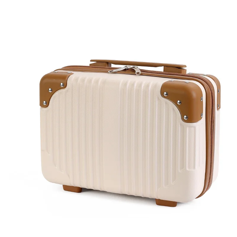 Small Luggage Mini Handheld Cosmetic Case 14 Inch Travel Makeup Toiletries Storage Bag