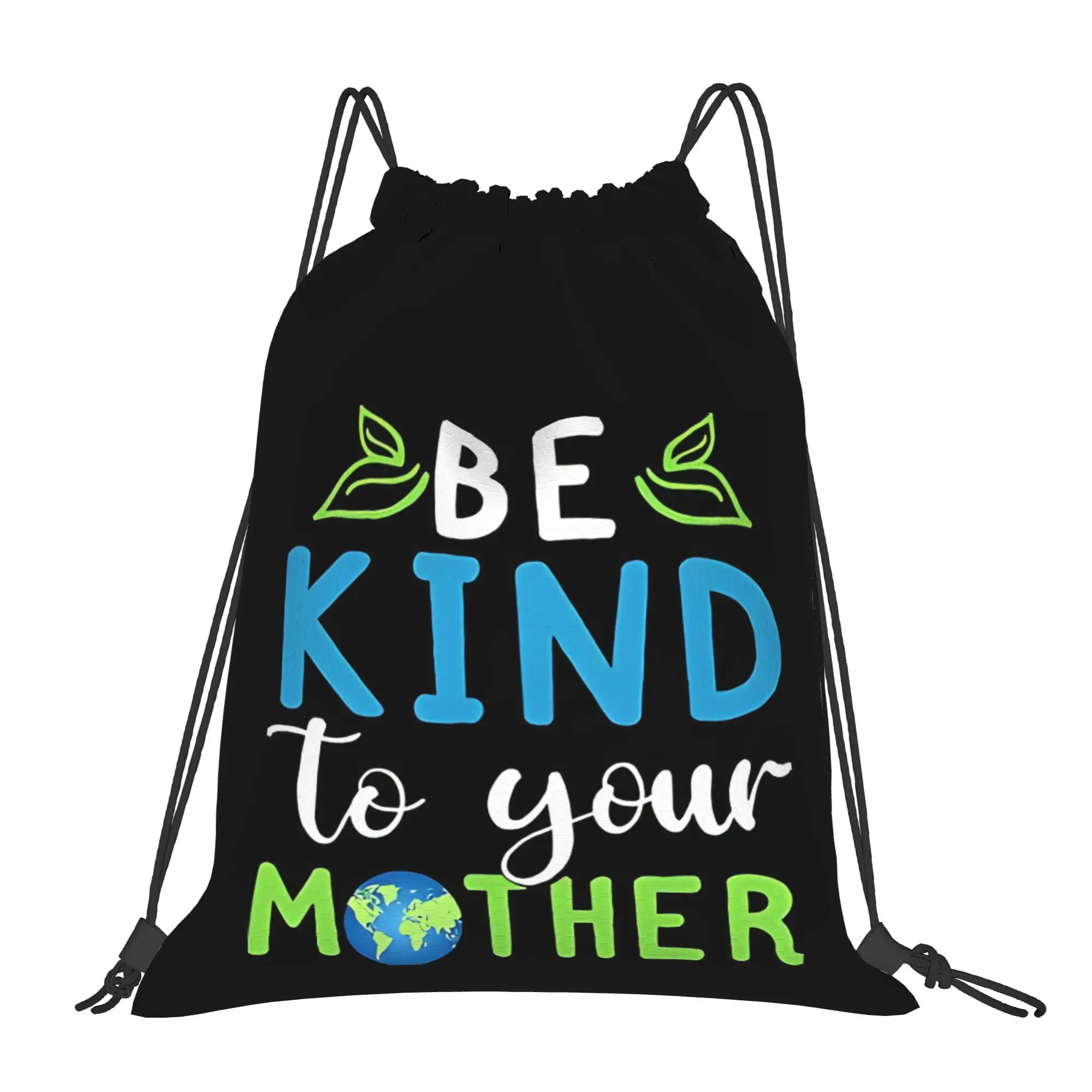 Cute Earth Day  Multi-function Pocket Men Women Storage Backpack Teenager Travel Bag Print Drawstring Bags