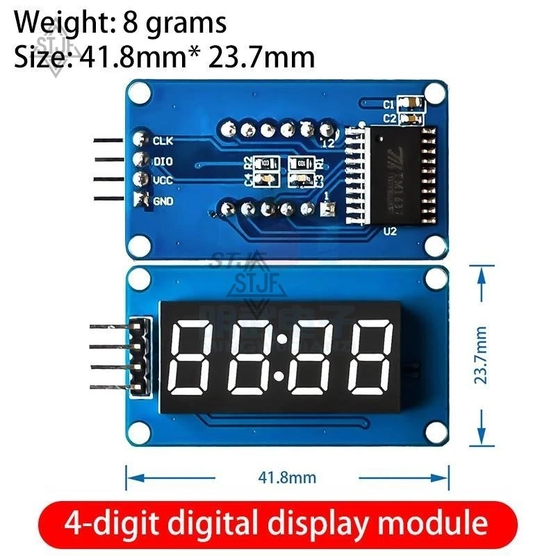 TM1637 LED Display Module For Arduino 7 Segment 4 Bits 0.36 Inch Clock RED Anode Digital Tube Four Serial Driver Board Pack