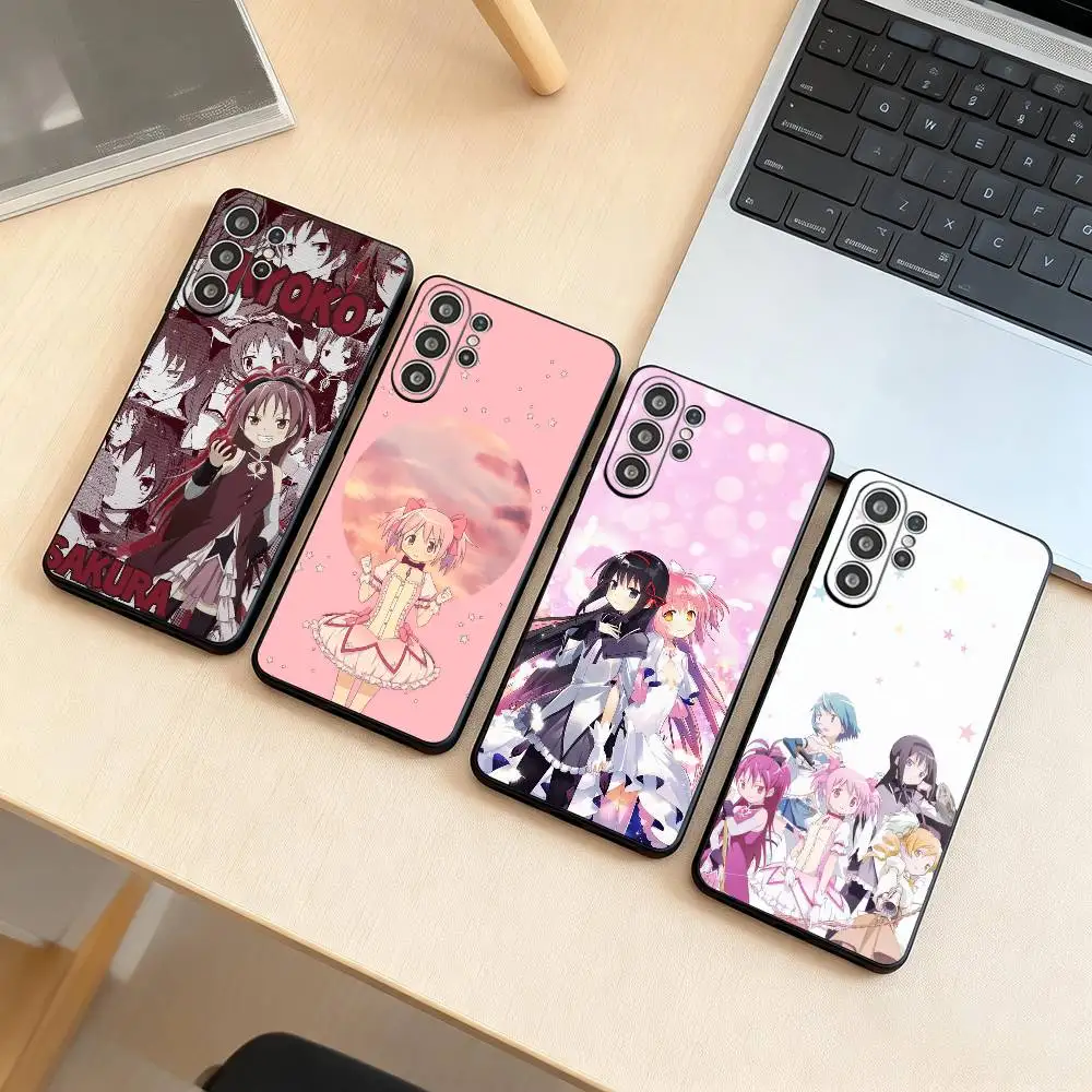P-Puella Magi Madoka Magica   Phone Case For Samsung S25,S24,S21,S22,S23,S30,Ultra,S20,Plus,Fe,Lite,Note,10,Black Cover