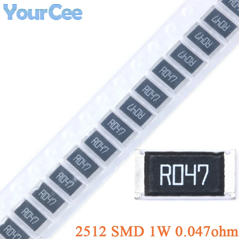 50pcs/10pcs 0.047ohm 2512 SMD Resistor 1W 0.047 ohm 0.047R R047 1% Chip Resistance Passive Component